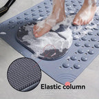 Non-Slip Bath Mat with Massage Buttons - Anti-Slip PVC Shower & Bathtub Safety Pad, 0.35" Thick, Polka Dot Pattern, Rectangular Bathroom Mat for Shower, Tub & Wet Floors - 6 Colors