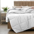 All Season Comforter with Corner Tabs & Box Stitching – Soft Fluffy Lightweight Hotel-Quality Duvet Insert for Twin Queen King, Breathable Year-Round Bedding