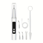 Electric Water Flosser Dental Cleaning Kit - 5 Mode LED Light 4 Replaceable Heads Deep Clean Oral Care Fresh Breath Gift for Mom Dad Women