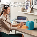 Portable Space Heater Fan Combo 2-in-1, 400W Mini Electric Heater with 3 Speed Settings, Silent Operation – Desktop Heater & Fan for Home, Office & Bedroom