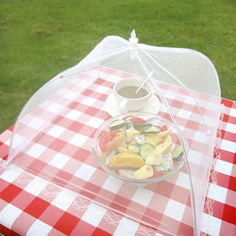 Foldable Pop-Up Food Cover Umbrella Tent with Screen Net Plate Protector 3 Pack Bug Shield for Outdoor Picnic BBQ Camping No Assembly Required White