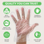 Disposable Food Grade Gloves 2000pcs Bulk Case – CPE Powder-Free Latex-Free Thick Non-Slip Kitchen Gloves for Cooking, Food Prep, Baking & Catering – Sizes S/M/L/XL