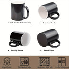Color Changing Mugs 12 Pack – Heat Sensitive Sublimation Coffee Cups Reveal Design When Hot, 11oz & 15oz | Perfect for Parties & Gifts