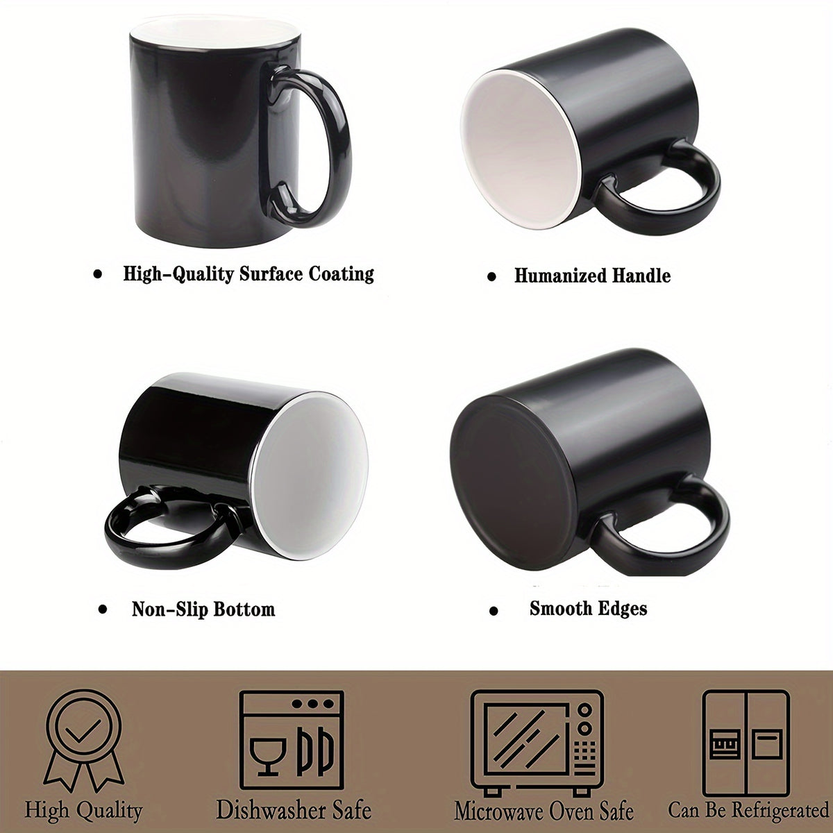 Color Changing Mugs 12 Pack – Heat Sensitive Sublimation Coffee Cups Reveal Design When Hot, 11oz & 15oz | Perfect for Parties & Gifts
