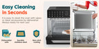 32-Quart 20-in-1 Air Fryer Oven & Toaster Oven Combo, 1800W, 360° Hot Air Circulation, 12 Cooking Modes, Clear Door, 13" Pizza Pan & 7 Accessories — Fits 13-lb Turkey, 86–450°F, Black