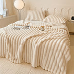 Faux Rabbit Fur Blanket Ultra-Soft Plush Throw for Bed & Couch – Lightweight Cozy Blanket in 8 Colors, Twin to King Size, Safe for Kids & Adults