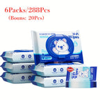 Flushable Wet Wipes with Probiotics, Plant-Based Fibers Fragrance-Free Sewer-Safe Butt Wipes, Soft Thick Disposable Personal Care Wipes for Adults, Incontinence & Sensitive Skin, Multi-Pack