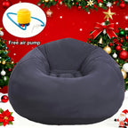 Large Bean Bag Chair Inflatable Lounge Sofa – Soft Comfortable Lazy Seat Tatami Floor Chair for Living Room Office Outdoor Camping, Multiple Colors