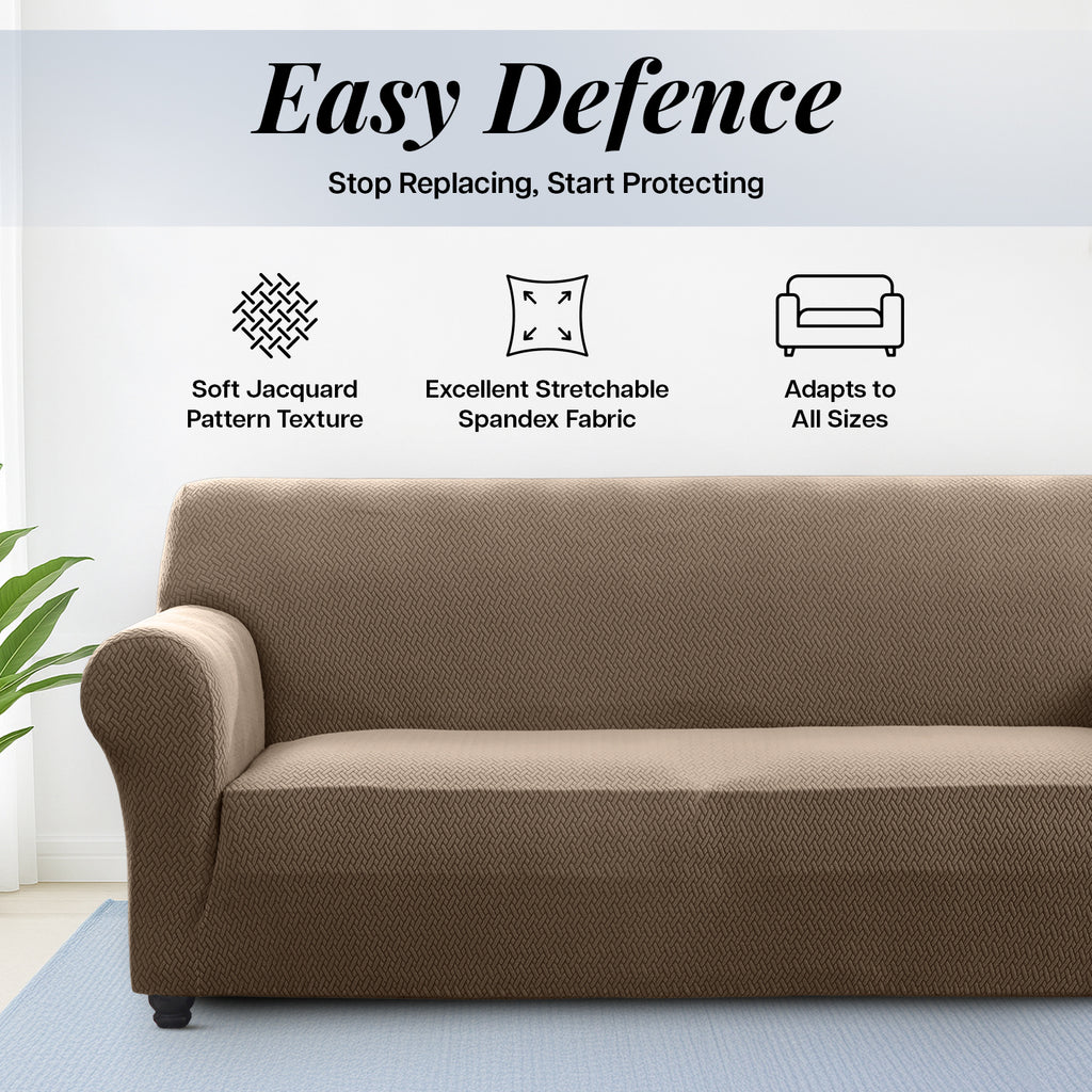 Thickened Spandex Sofa Cover Anti-Scratch – Stretch Polyester Sofa Protector, Anti-Slip Pet-Friendly, Machine Washable, 6 Colors, 1/2/3 Seater, Living Room Bedroom Home Decor