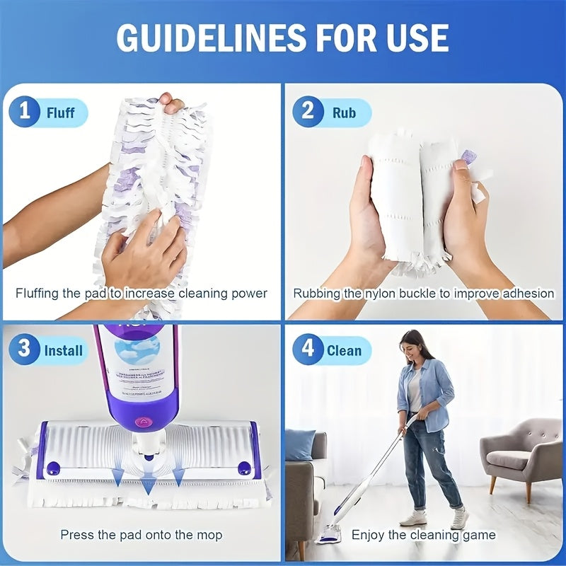 Mop Pad Refills Compatible with Swiffer PowerMop Dry and Wet Disposable Pads for Multi-Surface Floor Cleaning Non-Woven Unscented Replacement Mop Pads 10 20 or 40 Count