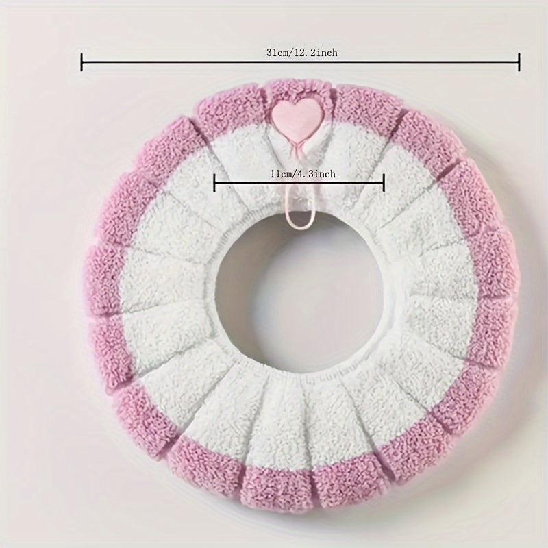 Soft Toilet Seat Cover Set 5 Pcs, 12-Inch Fabric Lid & Tank Cover, All-Inclusive Machine Washable Design, Skin-Friendly Elastic Fit for Standard Toilets – Beige, Gray, Green, Blue, Pink