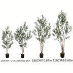Artificial Olive Tree with Realistic Black Fruits – 4 Heights 47–83 Inch Nordic Mediterranean Faux Plant for Living Room, Kitchen, Hotel & Office | No Maintenance Indoor Decor