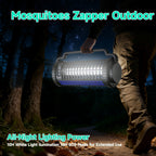 4000mAh Solar Bug Zapper USB Dual Charging Auto Light Sensor 360° Rotatable UV Mosquito Killer Fly Trap Chemical-Free Indoor Outdoor Camping Garden Patio Courtyard