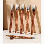 Coconut Wood Chopsticks 5 Pairs Vietnamese Handmade Natural Shell Inlay Anti-Slip Anti-Mold 9.84 Inch Reusable Wooden Chopstick Set for Dining Hotel Home Gift