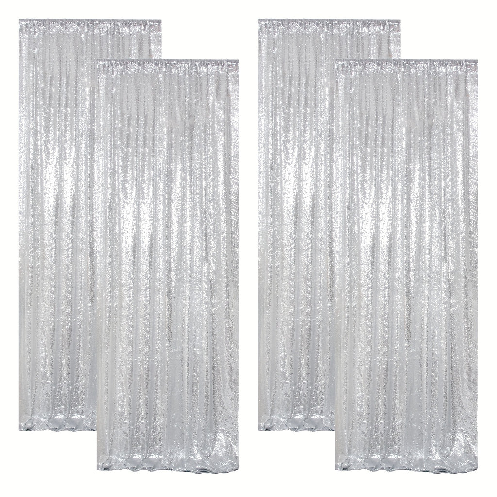 Sequin Backdrop Curtains – Glitter Party & Wedding Background Panels, 2ft×8ft per Panel, 4/6/8 Panel Sets, 29 Colors for Birthday, Stage, Bridal & Event Decor