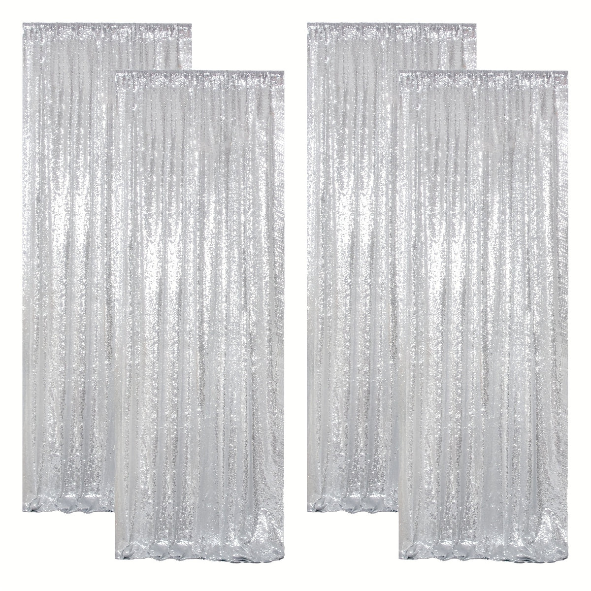 Sequin Backdrop Curtains – Glitter Party & Wedding Background Panels, 2ft×8ft per Panel, 4/6/8 Panel Sets, 29 Colors for Birthday, Stage, Bridal & Event Decor