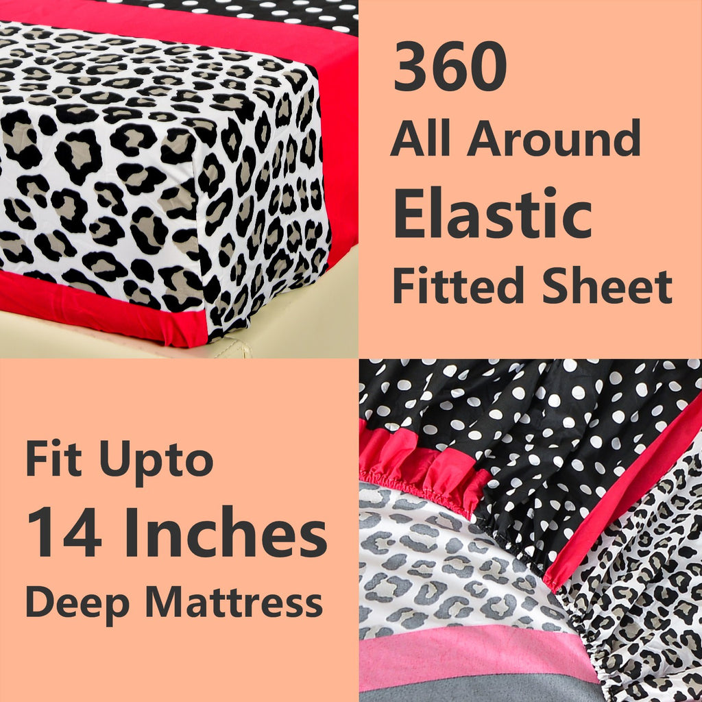 Patchwork Printed Microfiber Bed Sheet Set 4 or 6pcs – 14 Inch Deep Pocket Breathable Wrinkle Resistant, Twin Full Queen King, 3 Bold Colors