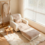 Boho Plush Sofa Cover 2-5 Seater – Non-Slip Backing, Pet-Friendly, Soft Durable Furniture Protector, 4 Colors, All-Season, Living Room Bedroom Office, Off-White Light Grey Dark Gray Light Brown