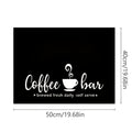 Coffee Bar Mat and Dish Drying Mat - Non-Slip Diatomite Absorbent Kitchen Counter Mat with Coffee Theme Design - Multi-Size Coffee Machine Mat and Kitchen Countertop Accessory