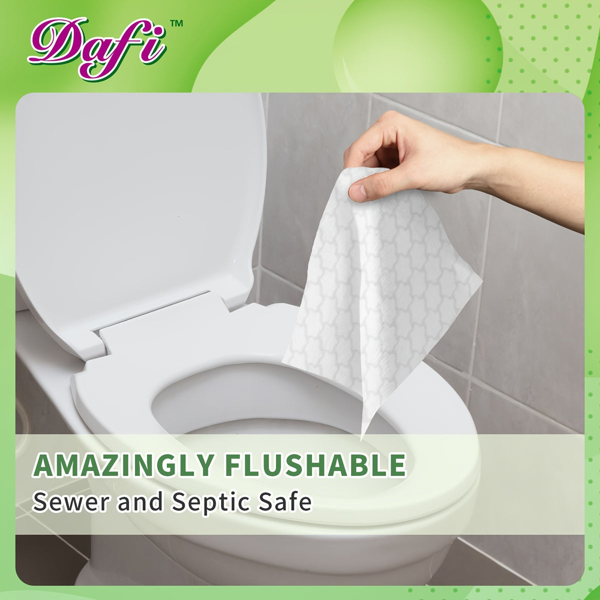 Flushable Wipes for Adults Unscented 240 Pack (3-Pack) - 100% Plant-Based Fibers, No Alcohol, Septic & Sewer Safe Adult Wet Wipes for Sensitive Skin, Gentle Daily Toilet Wipes