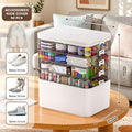 Transparent Multi-Tier Stackable Storage Box 2 or 5 Layer Large Capacity Portable Organizer for Pills Office Sewing Supplies Home Travel Easy to Clean Durable
