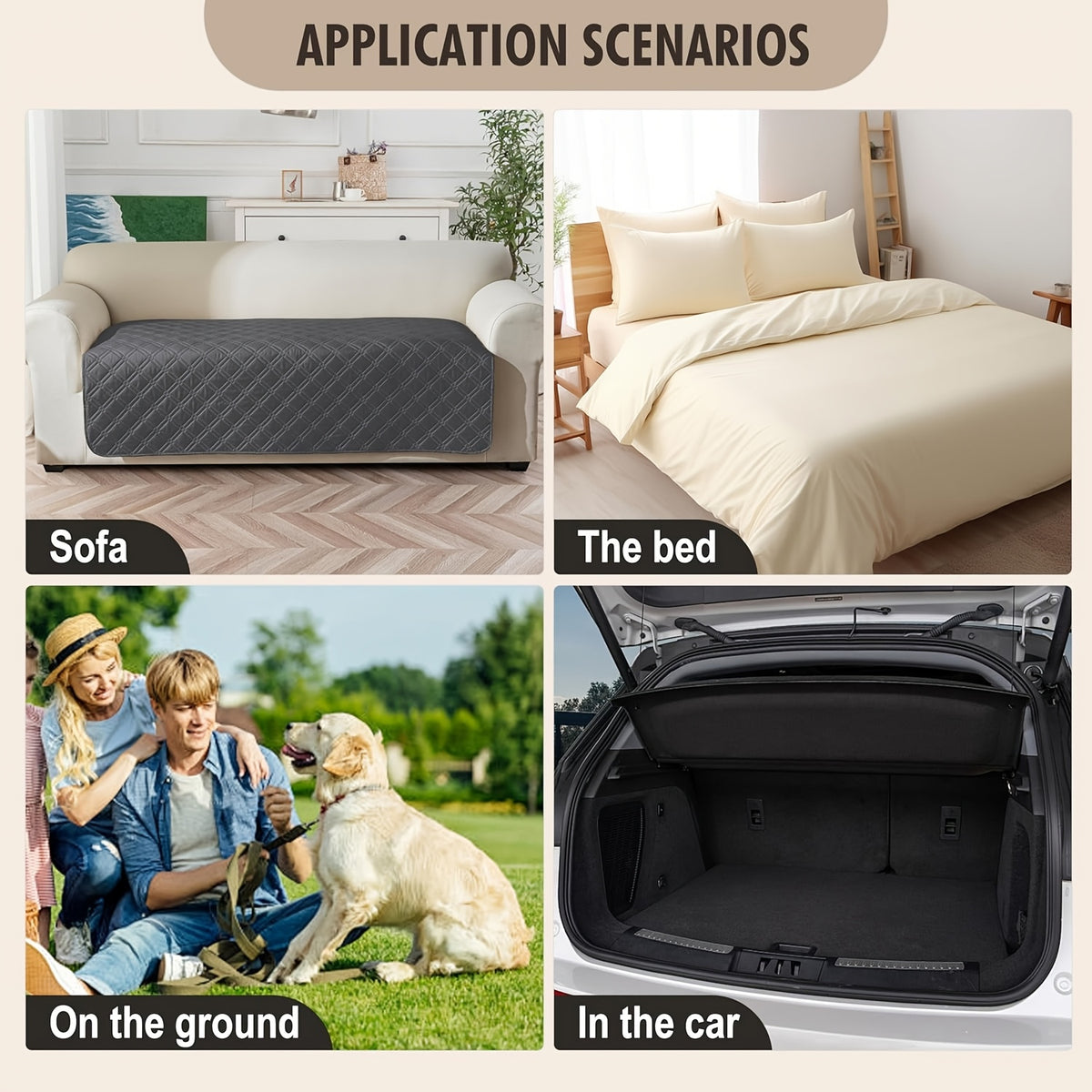 L-Shape Sectional Sofa Cover Non-Slip Machine Washable Chaise Lounge Slipcover Pet-Friendly Loveseat 3-Seater Right Chaise 9 Colors