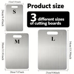Stainless Steel Cutting Board Set 3 Piece – Rust-Resistant BPA-Free Durable Kitchen Prep Boards, Easy to Clean Space-Saving Nested Set for Food Preparation