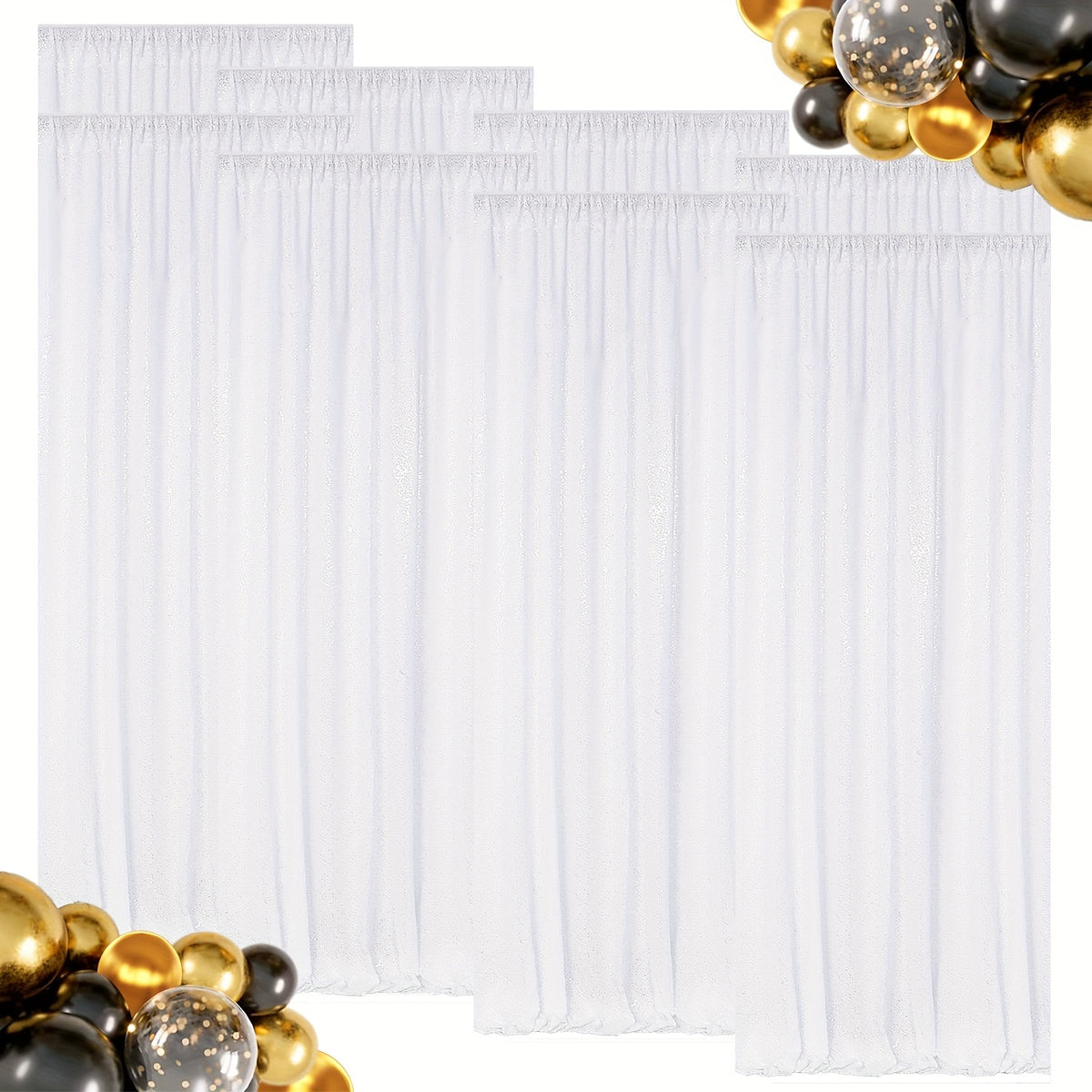 Sequin Backdrop Curtains – Glitter Party & Wedding Background Panels, 2ft×8ft per Panel, 4/6/8 Panel Sets, 29 Colors for Birthday, Stage, Bridal & Event Decor