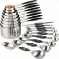 Measuring Cups & Spoons Set | Dry & Liquid | Choose 8-Piece Cups, 9-Piece Spoons, or 17-Piece Complete Set