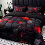 180GSM Digital Print Comforter Set 3-Piece Queen King Twin Full – Thick Quilt with 2 Pillowcases, All-Season Soft Breathable Bedding Set for Bedroom & Dormitory