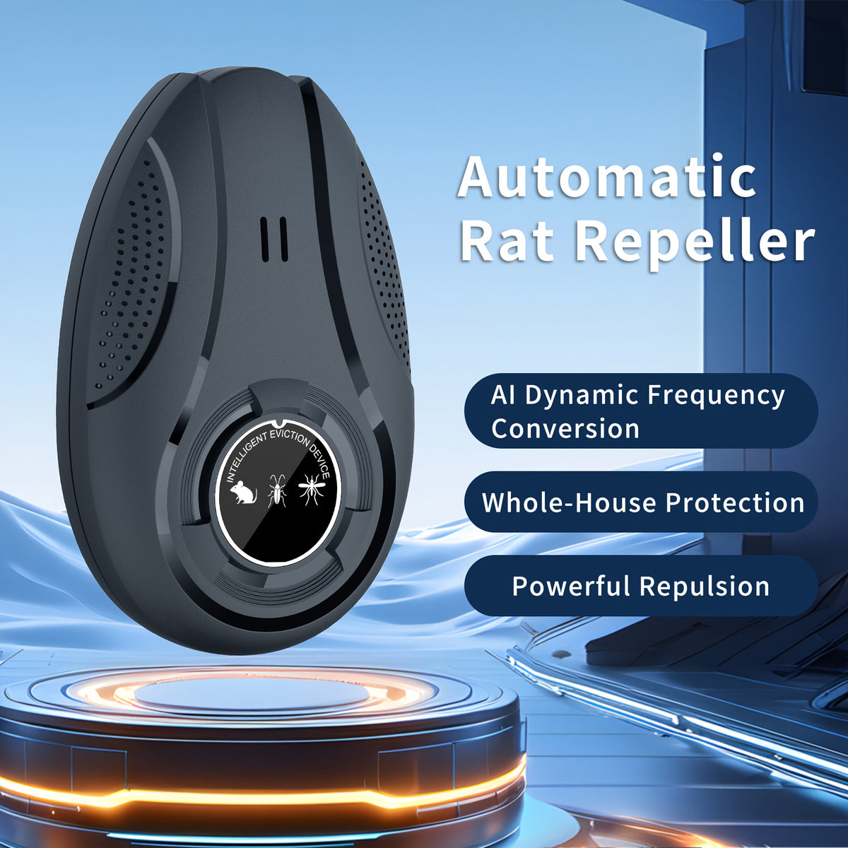 Electronic Soundwave Pest Repeller USB Powered Frequency Conversion Insect Repellent Chemical-Free for Home Shop Warehouse Office Low Voltage Multifunctional