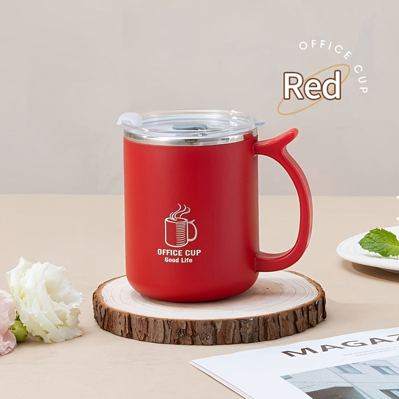 Insulated Coffee Mug with Handle and Lid – Stainless Steel Double Wall Vacuum Travel Mug for Office, Outdoor & Back to School