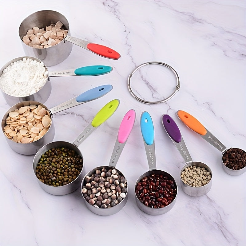 Measuring Cups & Spoons Set | Dry & Liquid | Choose 8-Piece Cups, 9-Piece Spoons, or 17-Piece Complete Set