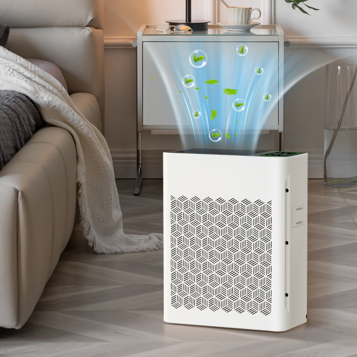 HEPA Air Purifier for Large Rooms Up to 1095 Sq Ft – PM2.5 Display, Air Quality Sensor, Auto Mode & Timer, Home Office Family Room Air Cleaner, Black White Grey Silver