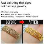 Jewelry & Metal Polishing Cream with Cloth, Restores Shine on Gold Silver Coins & Watches, Glycerin Formula Unscented Mild Metal Cleaner & Polish for Jewelry Care, 1.01 oz