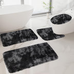 Soft Velvet Bath Rug Set Non-Slip Water Absorbent Machine Washable Bathroom Mat 3 4 5 6 Piece Sets Multiple Colors