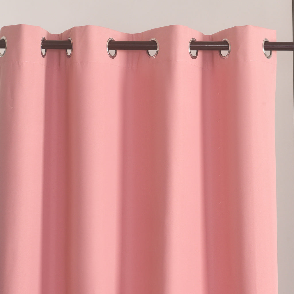 100% Blackout Solid Color Grommet Curtains 2 Panels - Lightweight Thermal Insulated Noise Reducing Light Blocking Drapes in Gray Beige Pink, 52W x 63 84 96 Inch, Bedroom Living Room