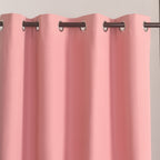 100% Blackout Solid Color Grommet Curtains 2 Panels - Lightweight Thermal Insulated Noise Reducing Light Blocking Drapes in Gray Beige Pink, 52W x 63 84 96 Inch, Bedroom Living Room