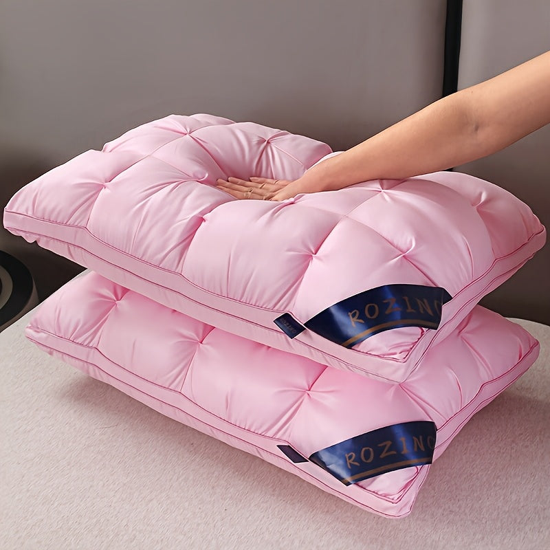 Luxury Hotel-Quality Bed Pillows Queen King Size, Hypoallergenic Plush Fill Cooling Pillow for Side Back Sleepers, Machine Washable All-Season Sleep Pillow 1 or 2 Pack