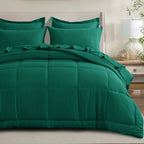 Bed in a Bag Queen 7 Piece Fluffy Comforter Set – Ultra-Soft Microfiber Bedding with Comforter, Fitted Sheet, Flat Sheet & 4 Pillowcases, Hypoallergenic Breathable All Season Bedding Gift for Her