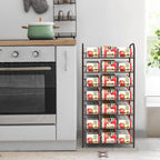 7-Tier Can Rack Organizer for Pantry | Holds 84 Cans Metal Can Dispenser with Adjustable Dividers for Kitchen Cabinet