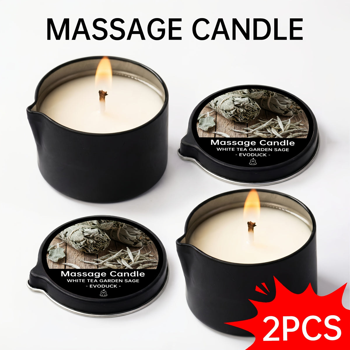 2-in-1 Soy Wax Massage Oil Candle Essential Oil Scented Warm Moisturizing Body Lotion Luxury Spa Candle Gift Set for Women Nail Salon Pedicure Wedding Christmas Valentine 1pc 2pc 6pc 17 Scents