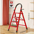 Heavy-Duty Folding Step Ladder 2 3 4 5 Step 500 Lbs Capacity Non-Slip Lightweight Portable Plastic Stepladder for Home and Industrial Use