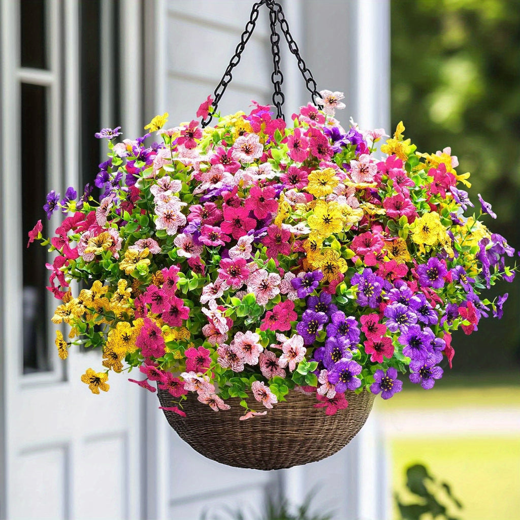 Artificial Outdoor Daisy Flowers UV Resistant Bulk Bundles 18/36/54pcs – Faux Colorful Daisy Stems for Porch, Patio & Garden – Realistic Spring Summer Outdoor Decor Flowers