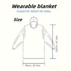 Wearable Blanket Hoodie – Oversized Giant Flannel Hooded Blanket Jacket for Women & Men | Ultra Soft, Warm, with Pocket | 5 Colors