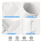 11oz Sublimation Blank Coffee Mugs 12 Pack - White Ceramic DIY Custom Print Mugs for Tea Coffee Juice Gift Corporate Events | Nuvia Haven