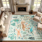 Jungle Animal Area Rug Tiger Print Anti-Slip Soft Floor Mat for Living Room Bedroom Kids Playroom Daycare 5x7 6x9 8x10 9x12