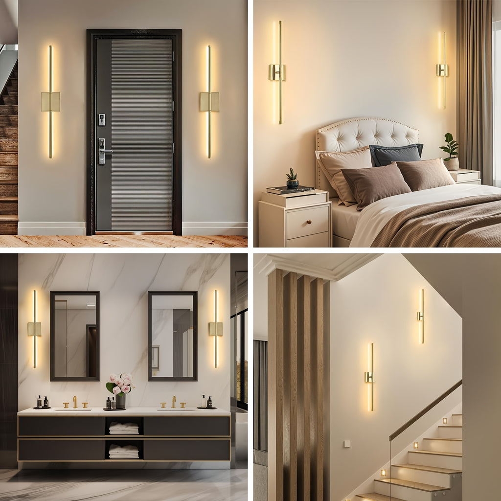 2-Pack Battery Operated Wall Sconces Wireless LED Dimmable Wall Lights with Remote & Touch Control – 350° Rotatable Cordless Wall Lamp for Bedroom, Hallway & Living Room