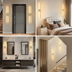 2-Pack Battery Operated Wall Sconces Wireless LED Dimmable Wall Lights with Remote & Touch Control – 350° Rotatable Cordless Wall Lamp for Bedroom, Hallway & Living Room