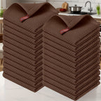 23-Piece Cotton Waffle Weave Kitchen Dish Cloths Set Absorbent Quick-Dry Dish Towels 12x12 Inch Multi-Color Options